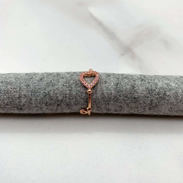 14K Rose Gold Vermeil - Key To My Heart Ring