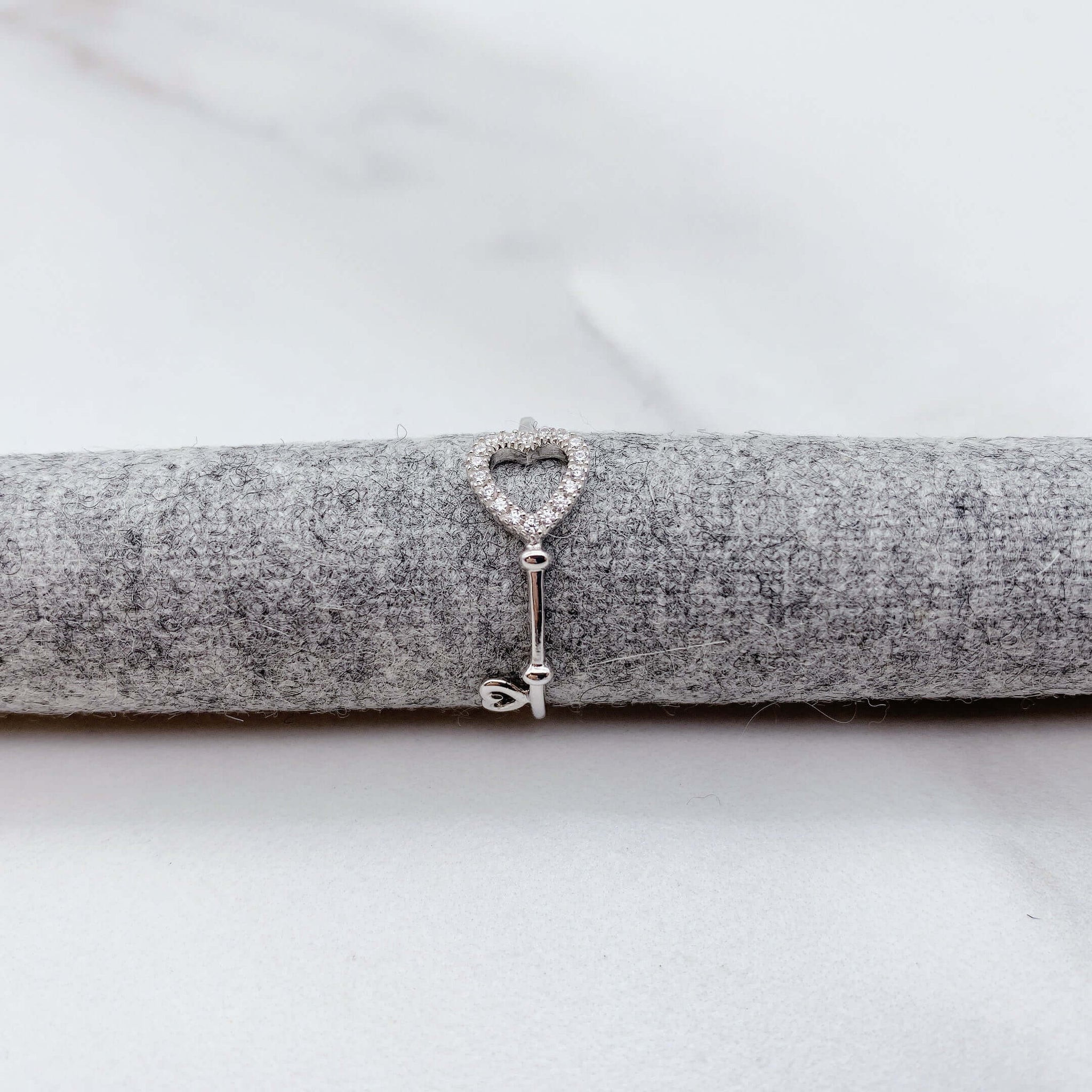 925 Sterling Silver - Key To My Heart Ring