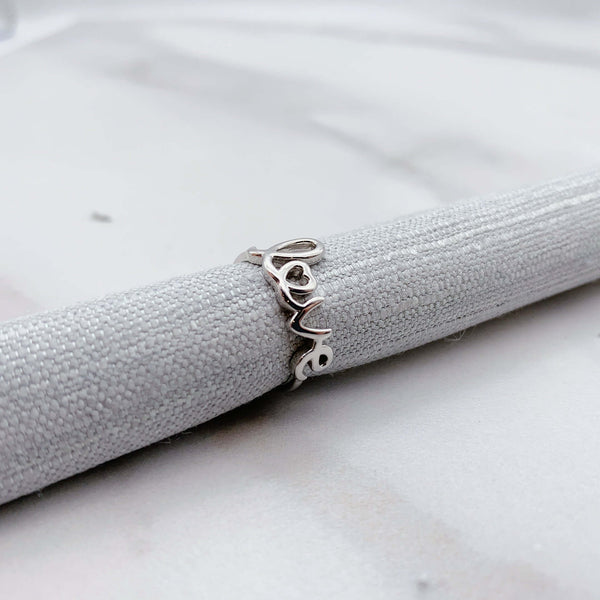 925 Sterling Silver - Simply Love Ring
